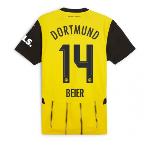 Fotbalové Dres Borussia Dortmund Maximilian Beier #14 Domácí 2024-25 Krátký Rukáv